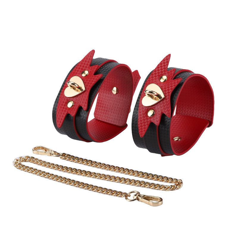 Comfortable PU Leather BDSM Restraint Set for Beginners