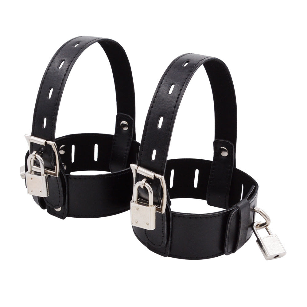Leather BDSM High Heels Bondage Ankle Cuffs