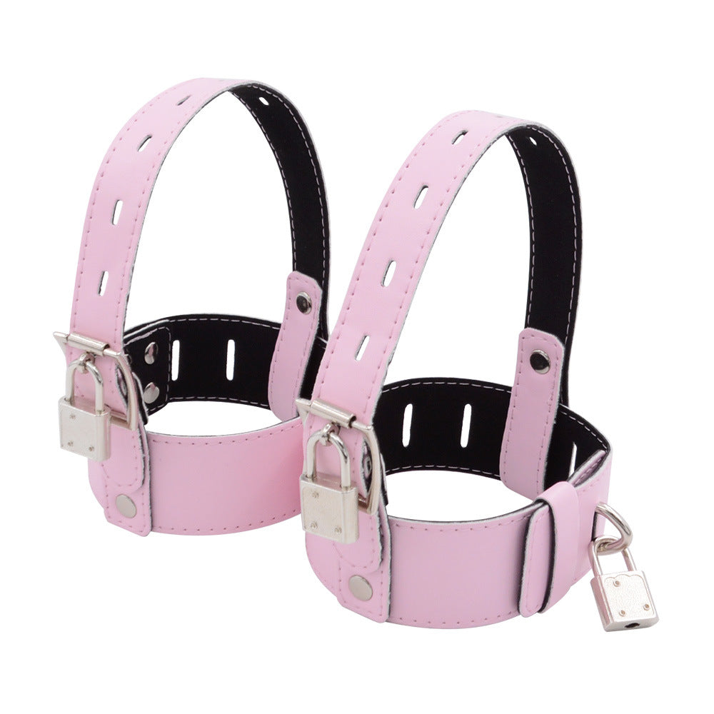Leather BDSM High Heels Bondage Ankle Cuffs