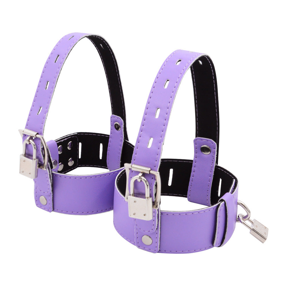 Leather BDSM High Heels Bondage Ankle Cuffs