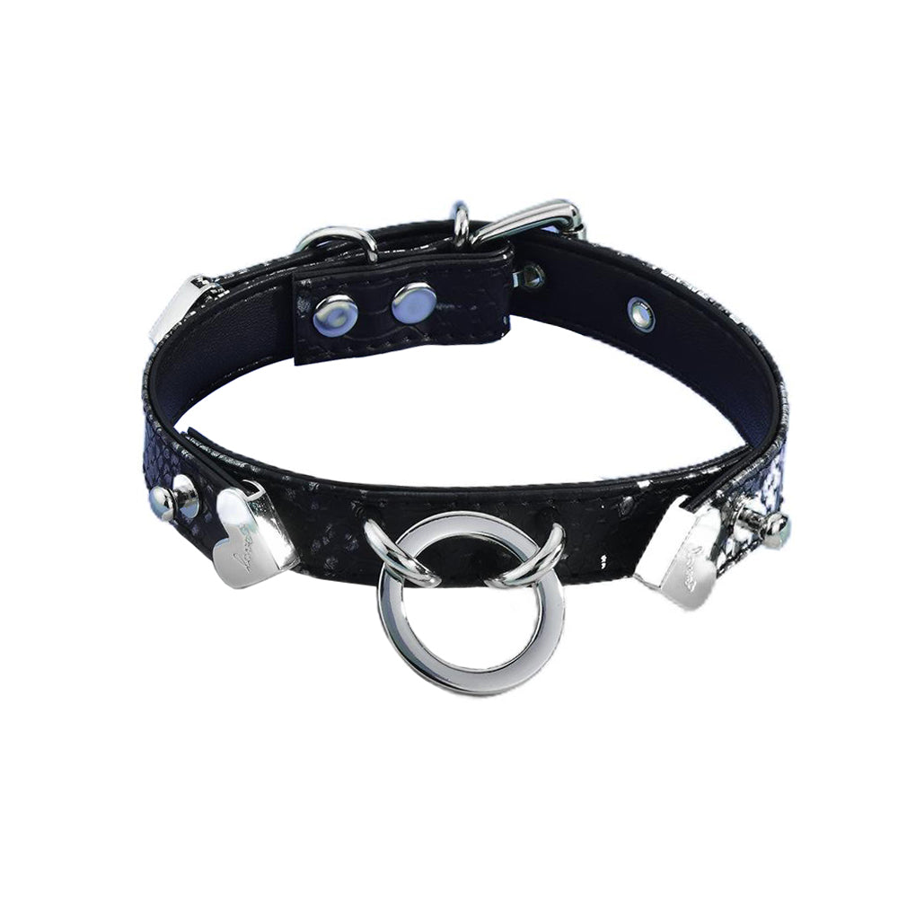 Rose game adult shop sex toys-Ring Love Snakeskin Pattern Collar