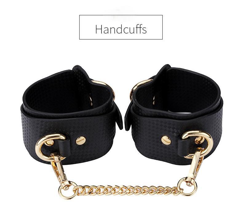 Comfortable PU Leather BDSM Restraint Set for Beginners