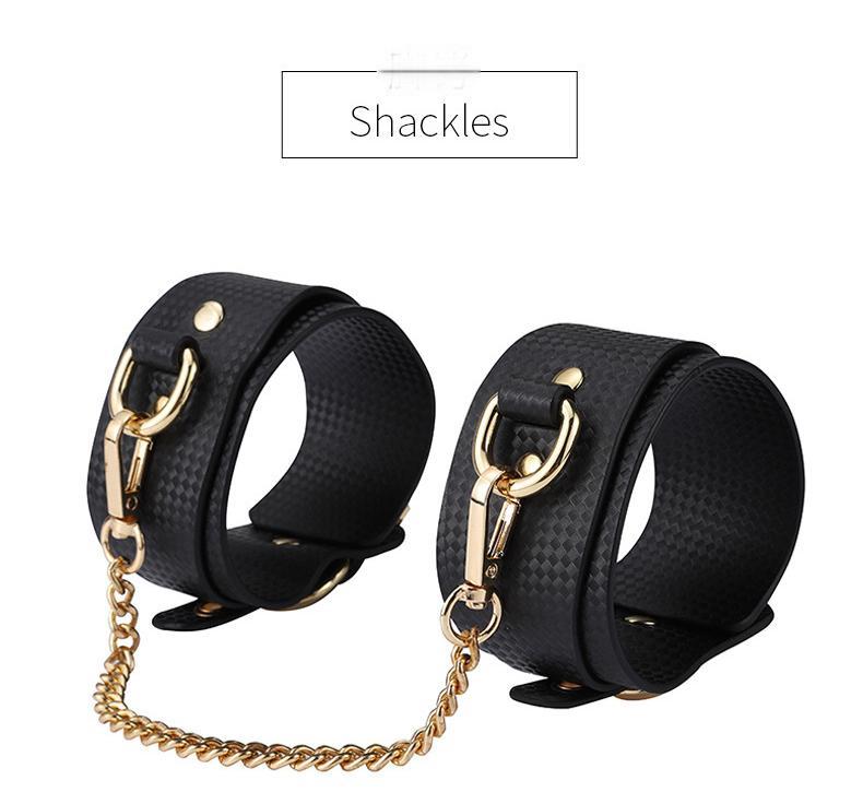 Comfortable PU Leather BDSM Restraint Set for Beginners