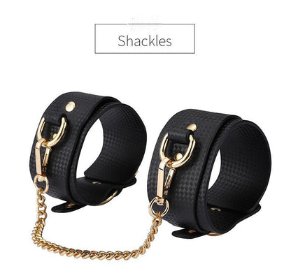 Comfortable PU Leather BDSM Restraint Set for Beginners