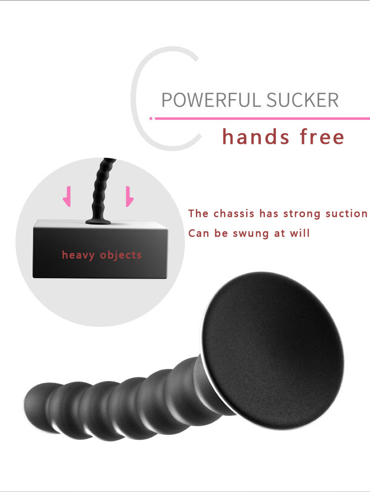 Beginner-friendly anal beads with strong suction base