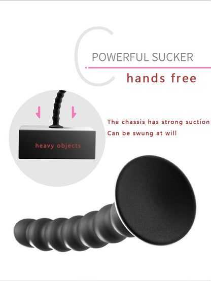 Beginner-friendly anal beads with strong suction base