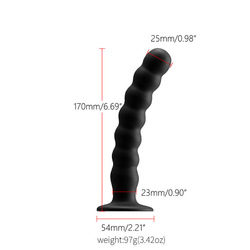 Beginner-friendly anal beads with strong suction base