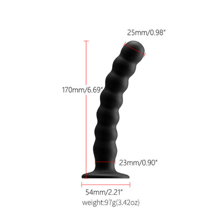 Beginner-friendly anal beads with strong suction base