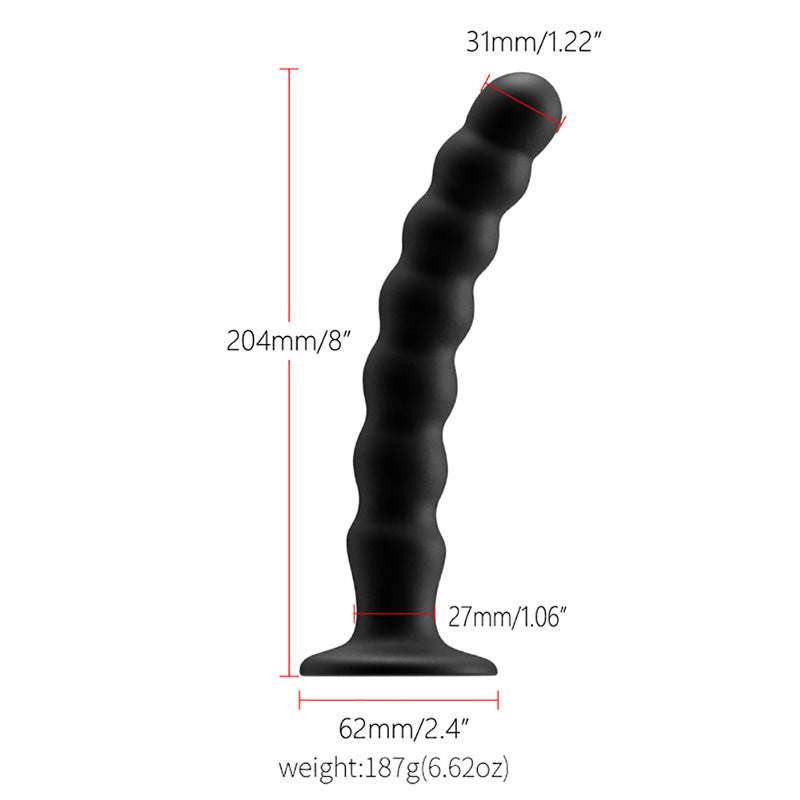 Beginner-friendly anal beads with strong suction base
