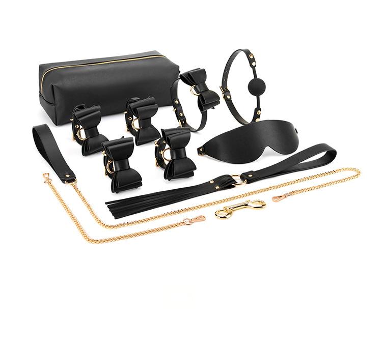 Comfortable PU Leather BDSM Set with Storage Bag