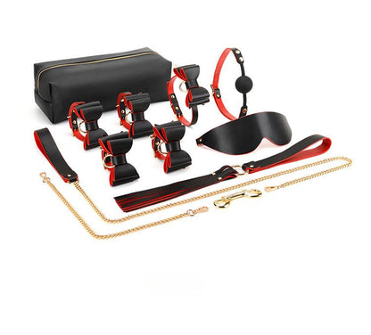 Comfortable PU Leather BDSM Set with Storage Bag