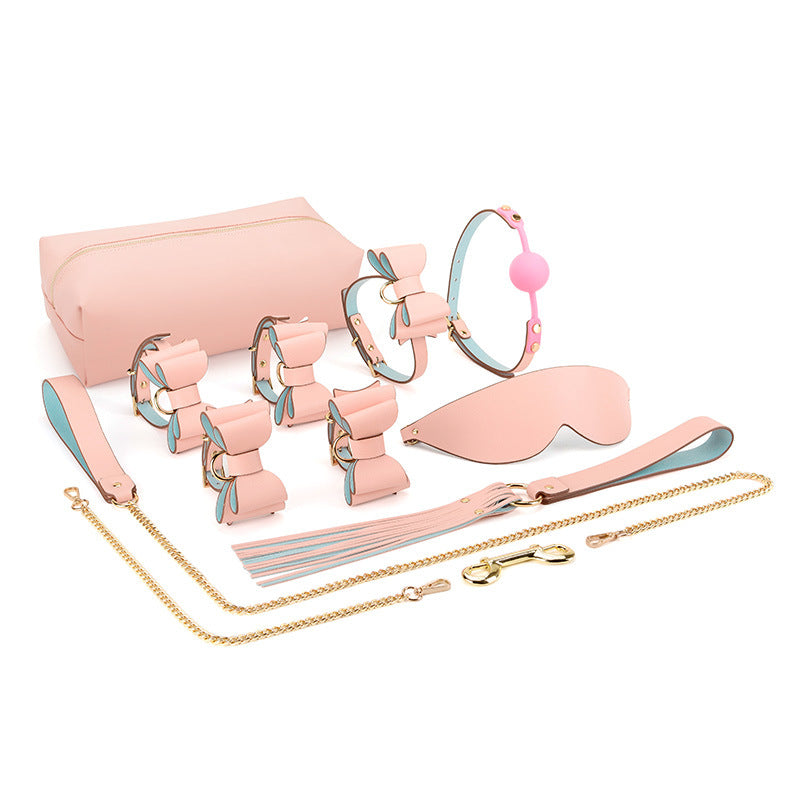 Comfortable PU Leather BDSM Set with Storage Bag