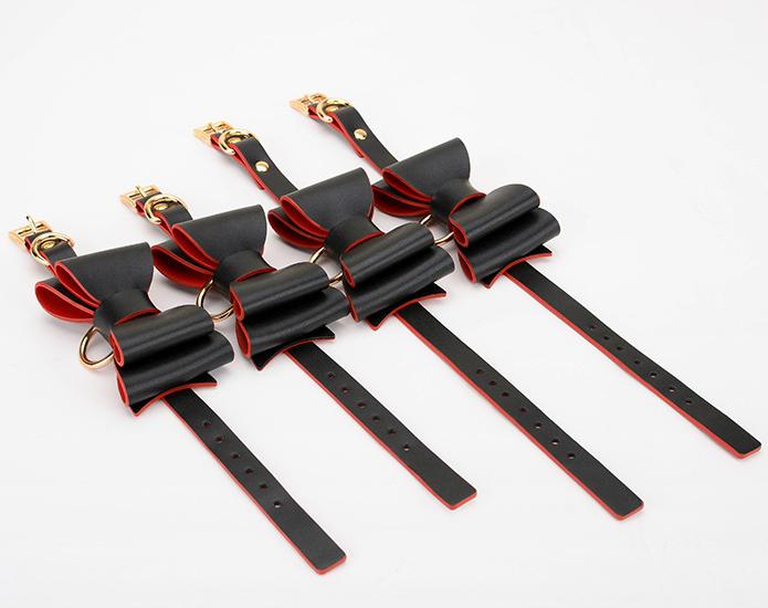 Comfortable PU Leather BDSM Set with Storage Bag