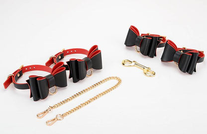 Seductive PU Leather BDSM Bondage Kit with Cuffs and Restraints
