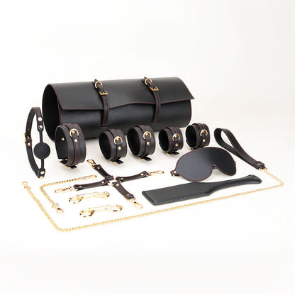 Complete BDSM Kit with Cuffs, Restraints, and Storage Bag