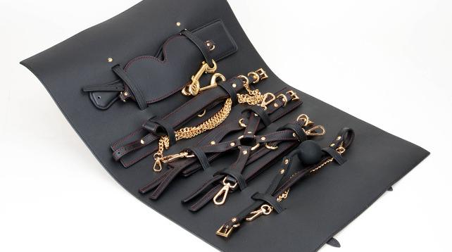Complete BDSM Kit with Cuffs, Restraints, and Storage Bag