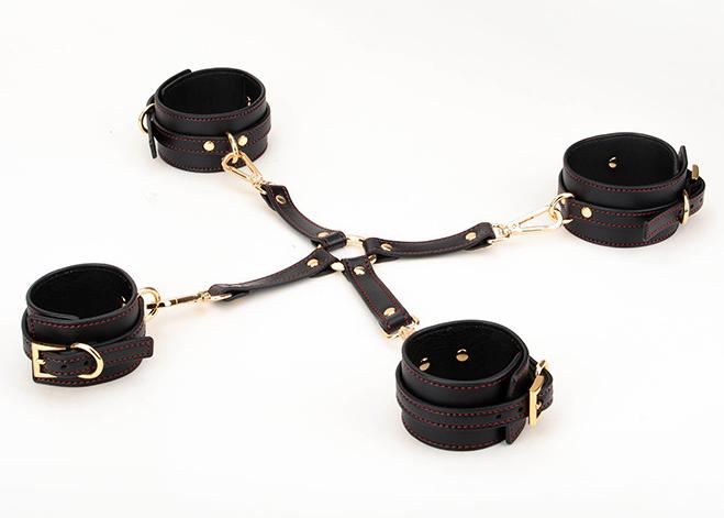 Complete BDSM Kit with Cuffs, Restraints, and Storage Bag