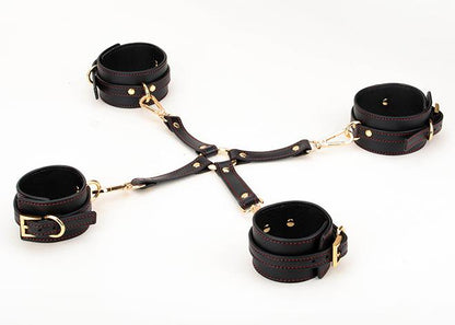 Complete BDSM Kit with Cuffs, Restraints, and Storage Bag