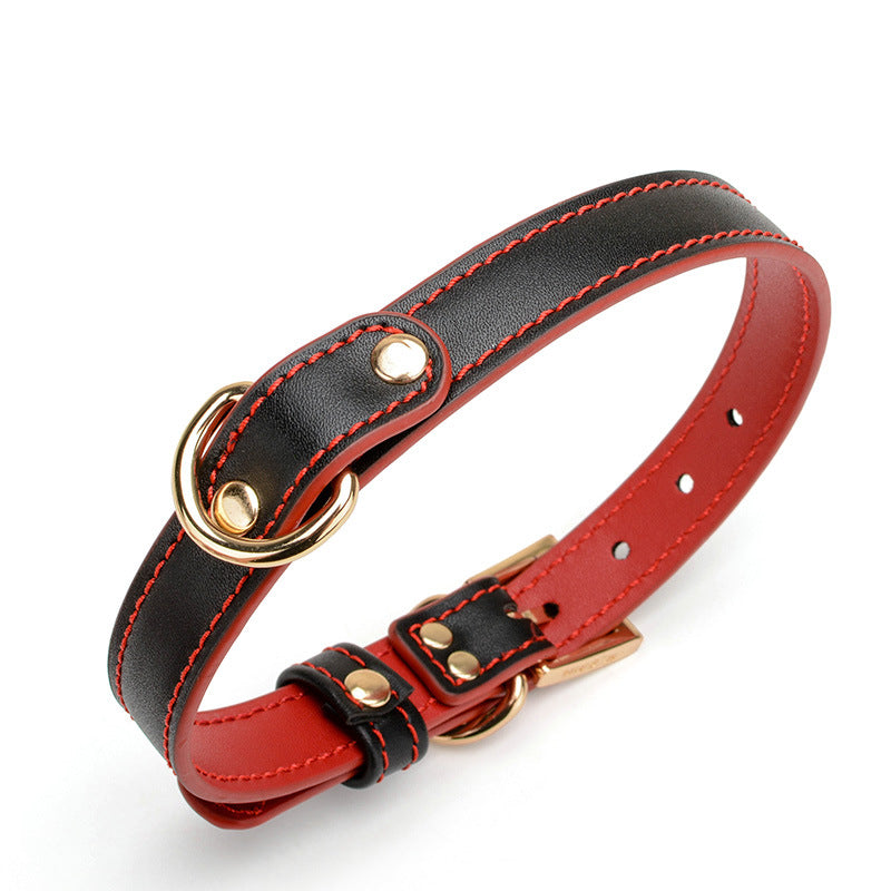 Luxurious Leather BDSM Collar with Matching Leash