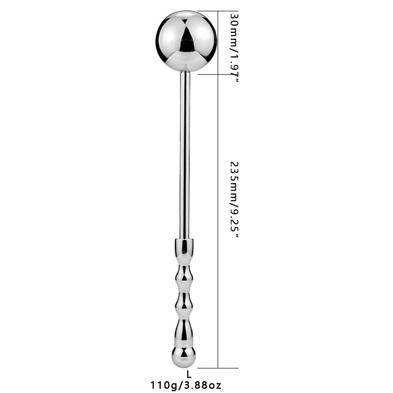Smooth Metal Butt Plug with Golf Club Handle
