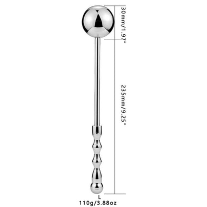 Smooth Metal Butt Plug with Golf Club Handle