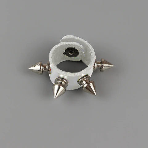 Stylish Rivet Detail Leather Ring for Gothic Fashion
