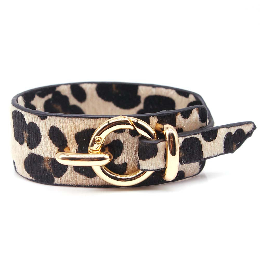 Luxury PU leather BDSM bracelet with metal buckle for dominance play.