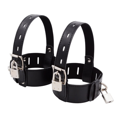 Leather BDSM High Heels Bondage Ankle Cuffs