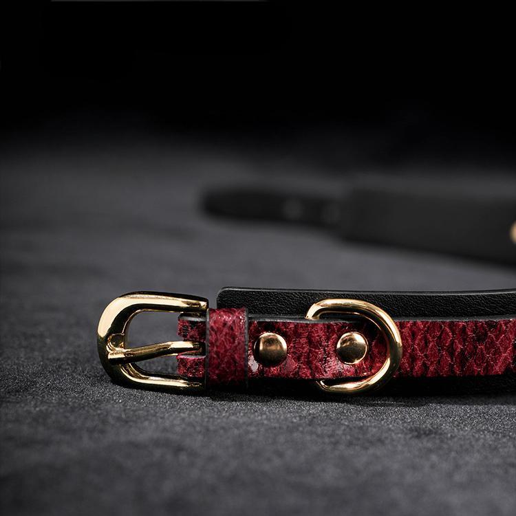 Heart Shaped Leather Collar for Kink and BDSM Play
