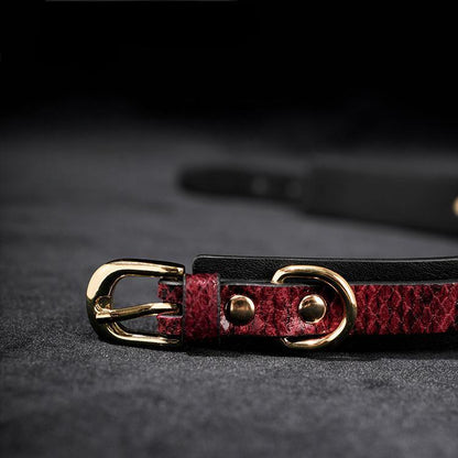 Heart Shaped Leather Collar for Kink and BDSM Play