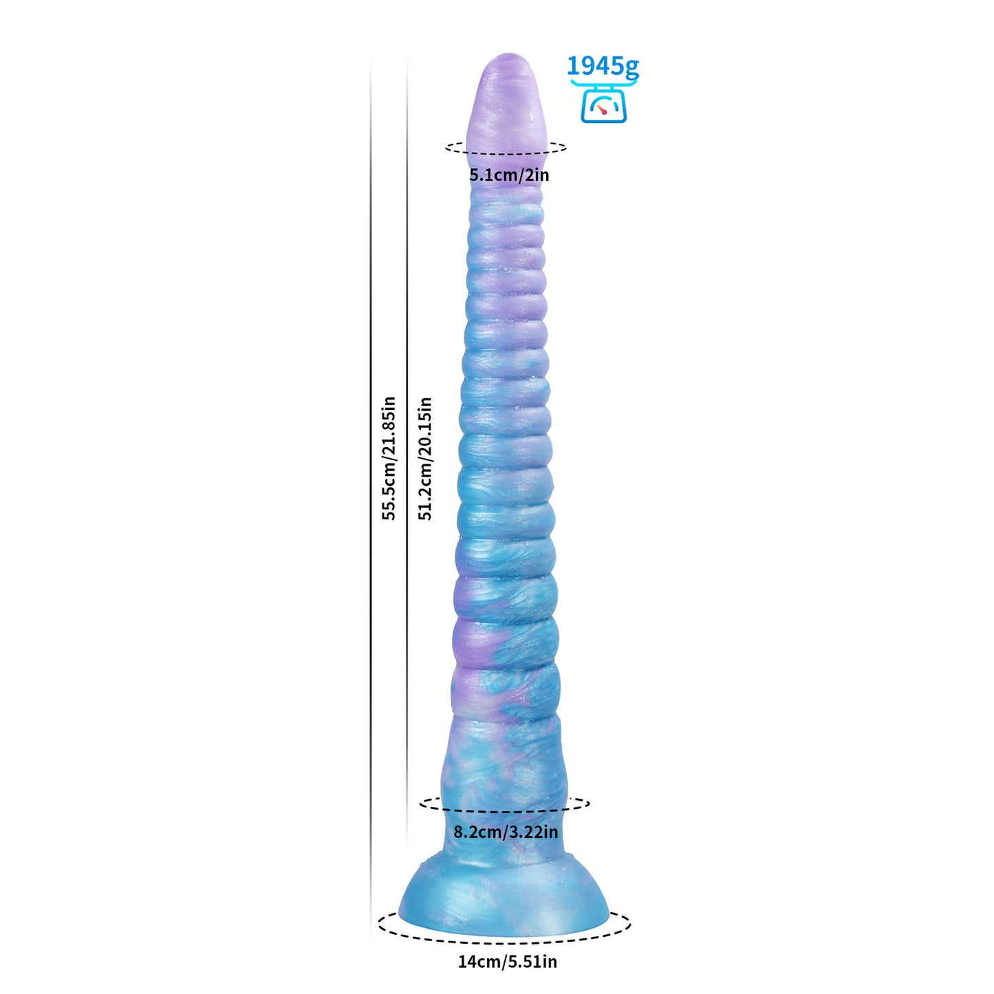 Monster Series Extra Long Tentacle Dildo in glowing style for realistic fantasy play.