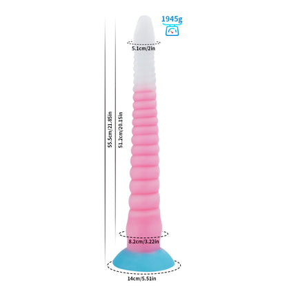 Monster Series Extra Long Tentacle Dildo in glowing style for realistic fantasy play.