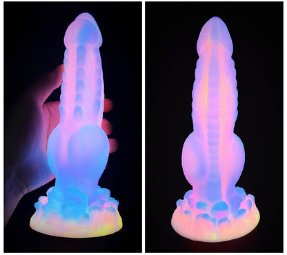 Monster Series Glow-in-the-Dark Colorful Dildo - Ideal Adult Toy for BDSM and Pleasure