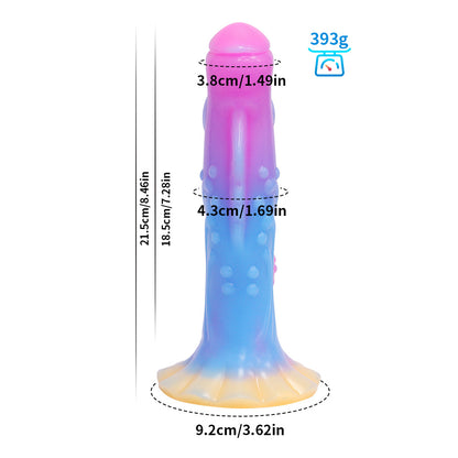 Monster Series Glow-in-the-Dark Colorful Dildo - Ideal Adult Toy for BDSM and Pleasure