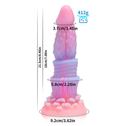 Monster Series Glow-in-the-Dark Colorful Dildo - Ideal Adult Toy for BDSM and Pleasure