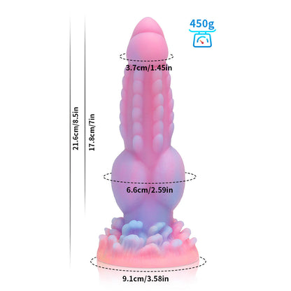 Monster Series Glow-in-the-Dark Colorful Dildo - Ideal Adult Toy for BDSM and Pleasure