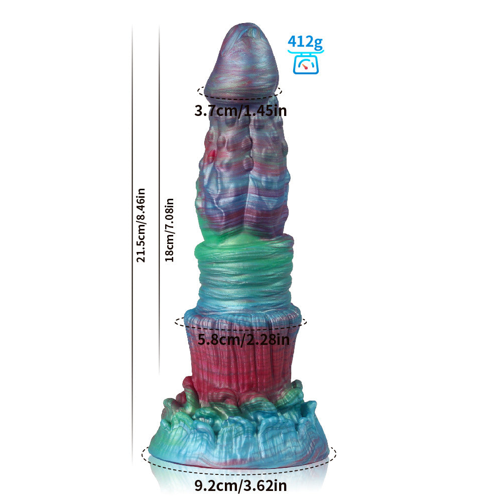 Monster Series Soft Mixed Color Dildo - Realistic Adult Toy for BDSM and Sexual Exploration