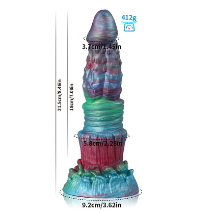 Monster Series Soft Mixed Color Dildo - Realistic Adult Toy for BDSM and Sexual Exploration