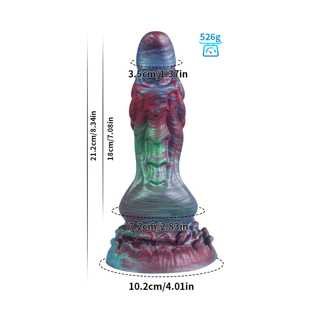 Monster Series Soft Mixed Color Dildo - Realistic Adult Toy for BDSM and Sexual Exploration