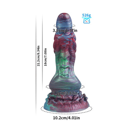 Monster Series Soft Mixed Color Dildo - Realistic Adult Toy for BDSM and Sexual Exploration