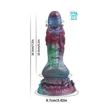 Monster Series Soft Mixed Color Dildo - Realistic Adult Toy for BDSM and Sexual Exploration