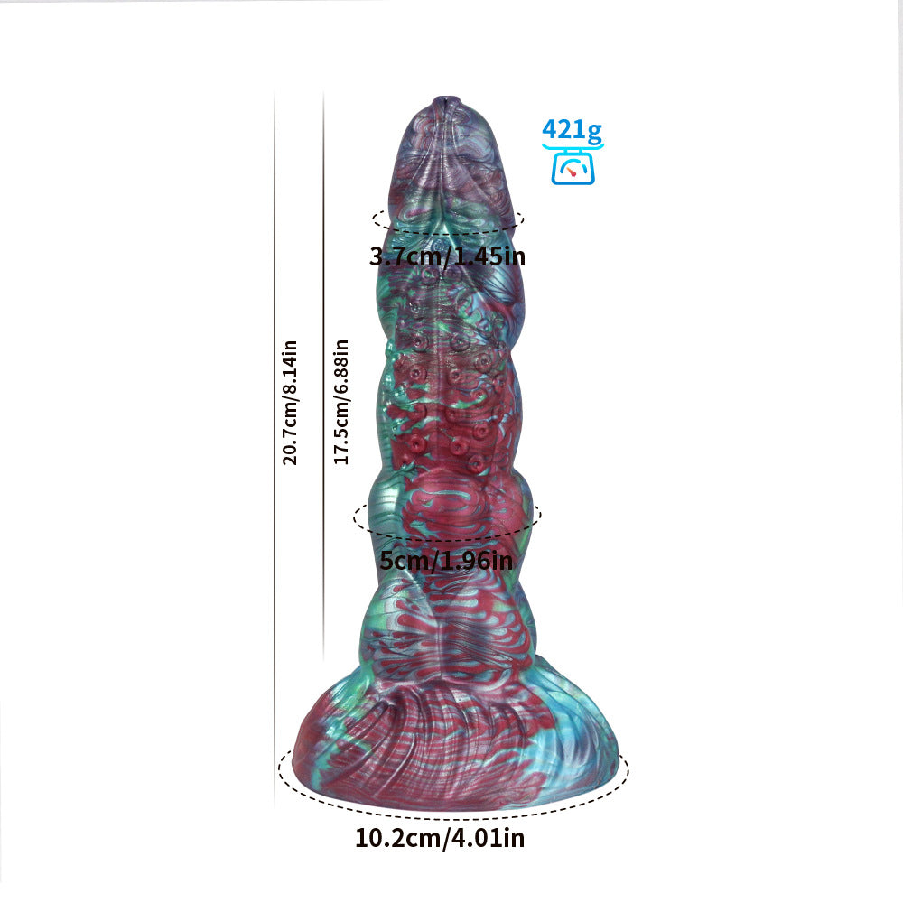 Monster Series Soft Mixed Color Dildo - Realistic Adult Toy for BDSM and Sexual Exploration