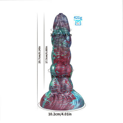 Monster Series Soft Mixed Color Dildo - Realistic Adult Toy for BDSM and Sexual Exploration