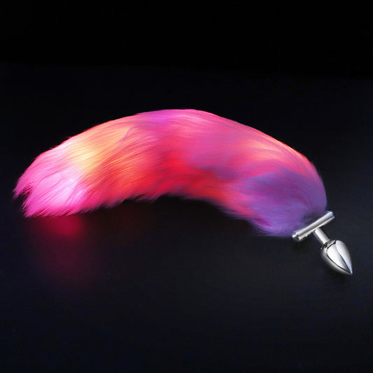 Night Elf Glowing Long Tail Metal Butt Plug – Fantasy Roleplay Toy
