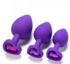 Beginner-Friendly Silicone Butt Plug with Heart-Shaped Crystal
