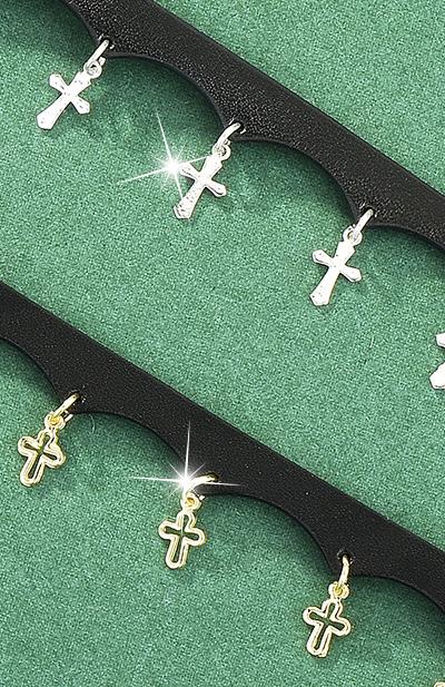 Punk Collar with Cross Pendant for Kink Lovers