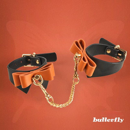 Butterfly Series Luxury Leather Bondage Set (5 Pieces) – BDSM Kit for Couples