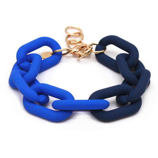 Color Block Resin Chain Bracelet – Trendy and colorful fashion accessory