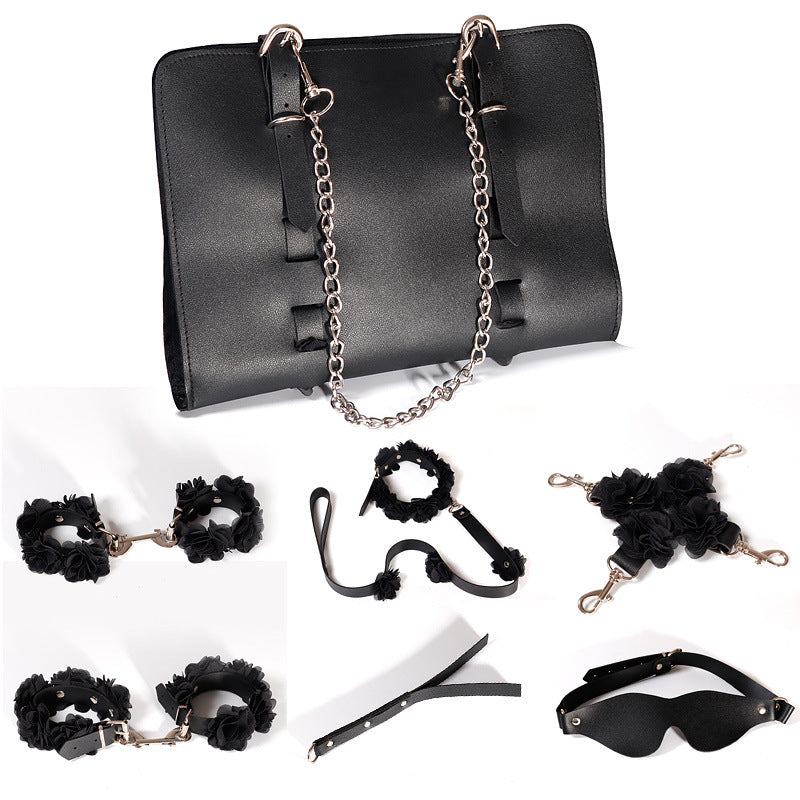 Flower Elf PU Leather Bondage Set (8 Pieces) – BDSM Restraint Kit for Couples