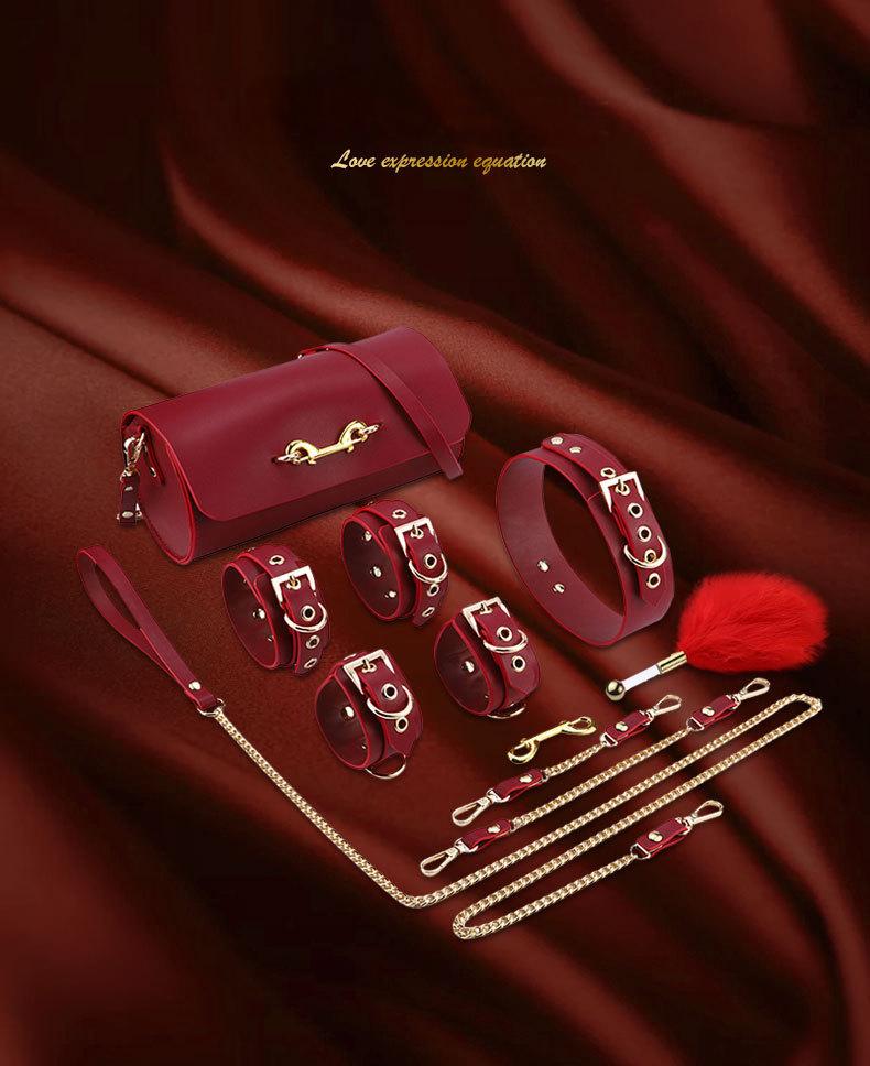 Luxury Leather Bondage Set (6 Pieces) – Premium BDSM Kit for Couples & Beginners